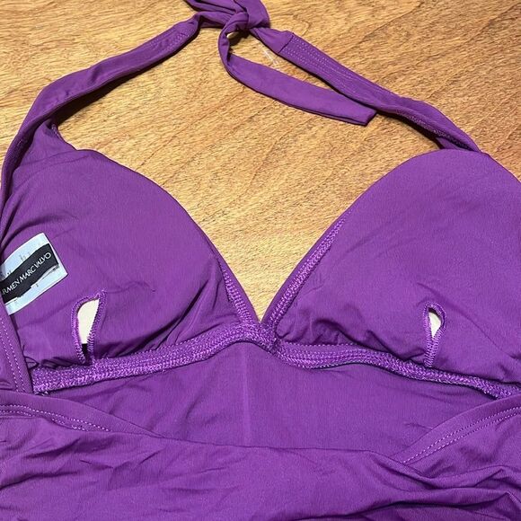Carmen Marc Valvo Purple Swim Top - Picture 4 of 6